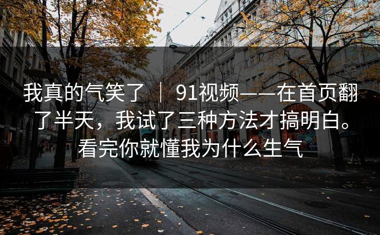 我真的气笑了 ｜ 91视频——在首页翻了半天，我试了三种方法才搞明白。看完你就懂我为什么生气  第1张