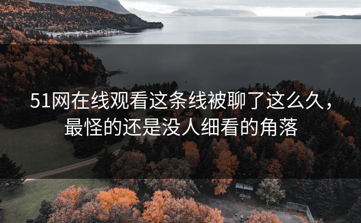 51网在线观看这条线被聊了这么久，最怪的还是没人细看的角落  第1张